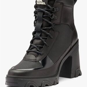Sorel Women's Black Chunky Heeled Boots